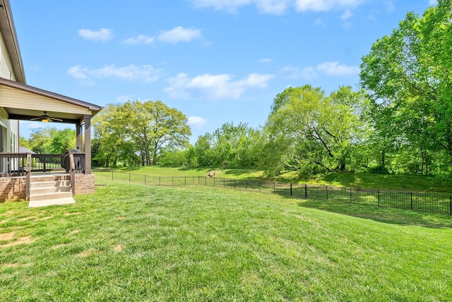 1197 Upland Ter, Clarksville, TN 37043 - fenced backyard with ceiling fan