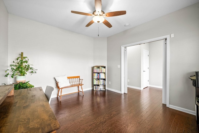 1197 Upland Ter, Clarksville, TN 37043 - office with ceiling fan and wood finished floors