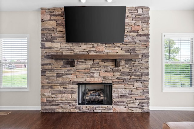1197 Upland Ter, Clarksville, TN 37043 - detailed view of wood finished floors and a fireplace