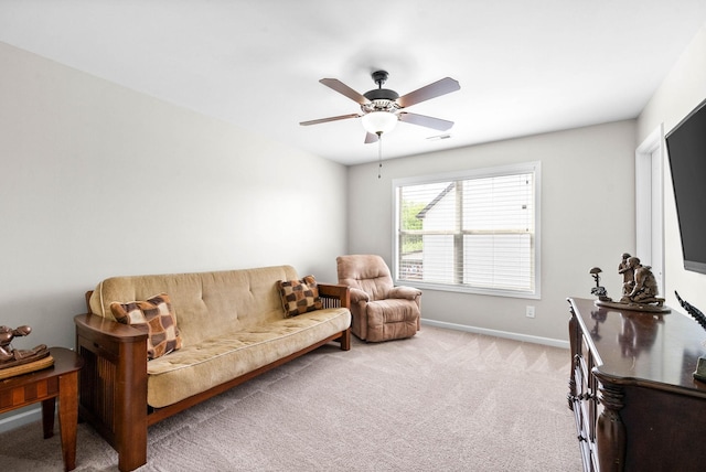 1197 Upland Ter, Clarksville, TN 37043 - living room with carpet and ceiling fan