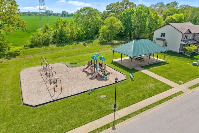 1197 Upland Ter, Clarksville, TN 37043 - view of playground featuring a yard, a gazebo, and view of scattered trees