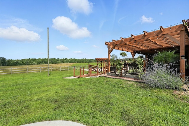 1880 Clydeton Rd, Waverly, TN 37185 - view of yard featuring a pergola and a rural view