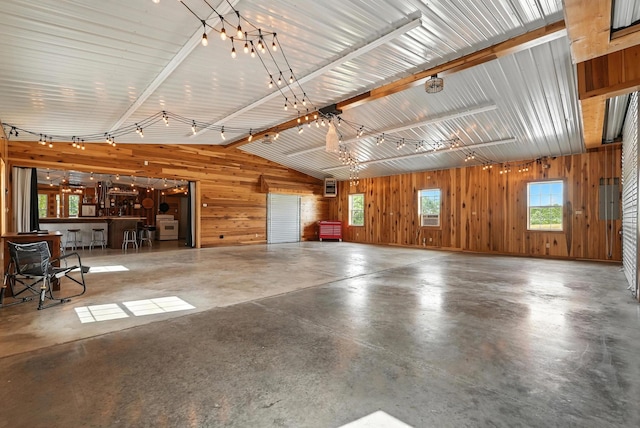 1880 Clydeton Rd, Waverly, TN 37185 - garage featuring wood walls