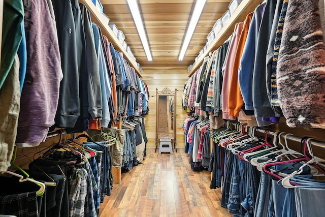 1880 Clydeton Rd, Waverly, TN 37185 - walk in closet featuring hardwood / wood-style floors