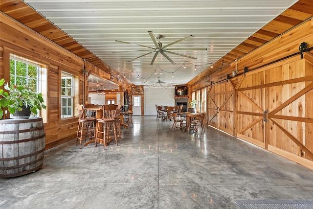 1880 Clydeton Rd, Waverly, TN 37185 - garage with a ceiling fan