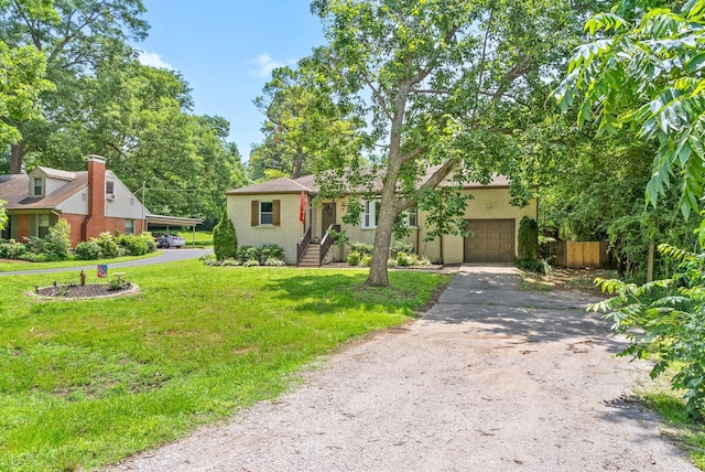 1207 Trotwood Ave, Columbia, TN 38401 - view of front of house featuring asphalt driveway and stucco siding