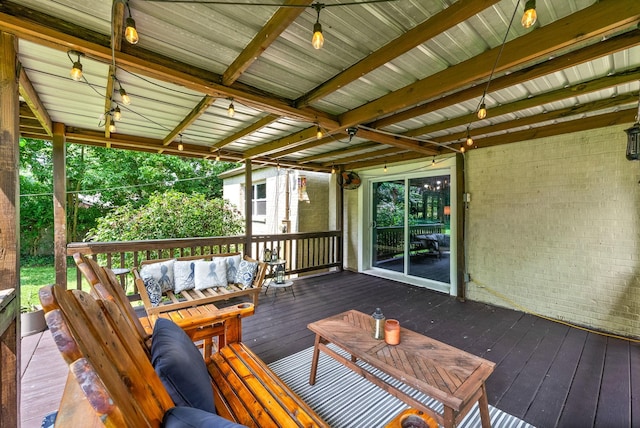 1207 Trotwood Ave, Columbia, TN 38401 - wooden deck featuring an outdoor living space