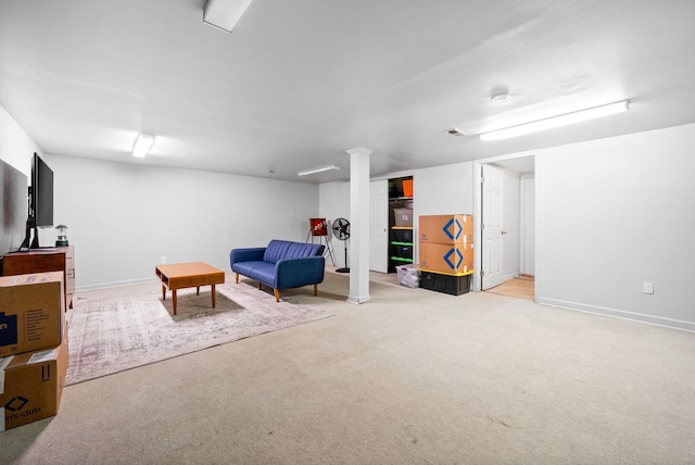 1207 Trotwood Ave, Columbia, TN 38401 - living area with light carpet and baseboards