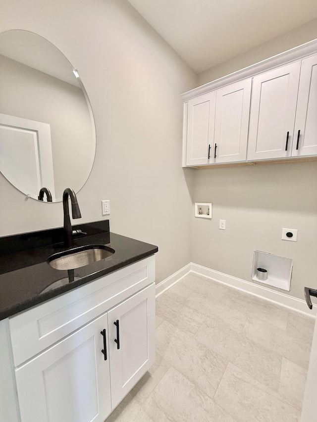 65 Misty Ln, Castalian Springs, TN 37031 - washroom with electric dryer hookup, cabinet space, and hookup for a washing machine