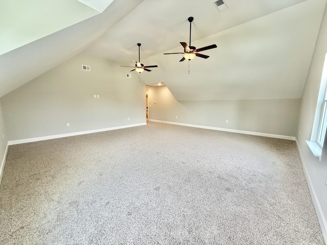 65 Misty Ln, Castalian Springs, TN 37031 - bonus room with vaulted ceiling, a ceiling fan, and carpet