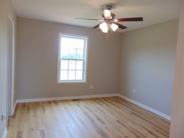 369 Brace Loop, Summertown, TN 38483 - unfurnished room with light wood finished floors and a ceiling fan
