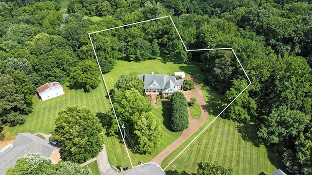 1069 Pleasant Valley Rd, Greenbrier, TN 37073 - view of property location featuring property parcel outlined and a heavily wooded area