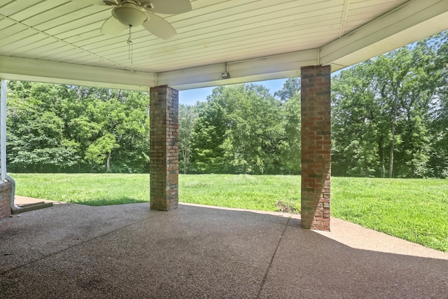 1069 Pleasant Valley Rd, Greenbrier, TN 37073 - view of patio with a ceiling fan