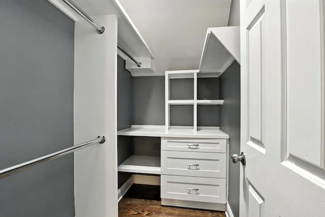 1069 Pleasant Valley Rd, Greenbrier, TN 37073 - spacious closet featuring dark wood finished floors