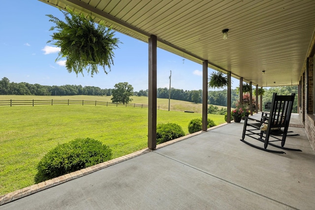 4255 Mcfall Rd, Cumberland City, TN 37050 - view of patio / terrace featuring a view of countryside
