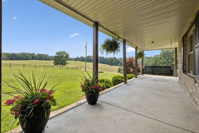 4255 Mcfall Rd, Cumberland City, TN 37050 - view of patio featuring a view of countryside