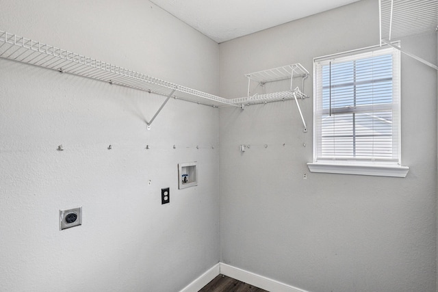 180 Bill Stewart Blvd, La Vergne, TN 37086 - laundry area featuring washer hookup, hookup for an electric dryer, and dark wood-type flooring