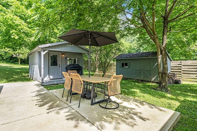 5171 Whites Creek Pike, Whites Creek, TN 37189 - view of patio / terrace featuring an outbuilding and outdoor dining space