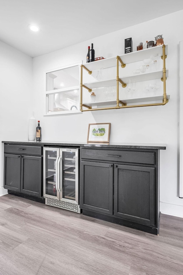 5171 Whites Creek Pike, Whites Creek, TN 37189 - indoor dry bar with beverage cooler, recessed lighting, and light wood-style floors