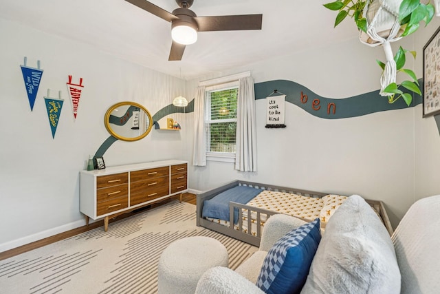 204 Eldon Ct, Nashville, TN 37214 - bedroom featuring wood finished floors and ceiling fan