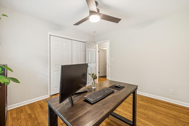 204 Eldon Ct, Nashville, TN 37214 - office featuring ceiling fan and light wood-style flooring