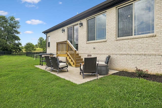 623 Josef Cir, Columbia, TN 38401 - back of property featuring a patio area and brick siding