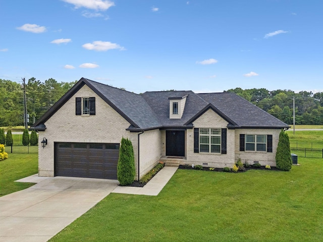623 Josef Cir, Columbia, TN 38401 - view of front facade featuring brick siding, driveway, a garage, roof with shingles, and crawl space