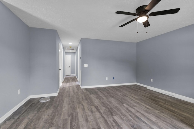 128 N C St, Hillsboro, TN 37342 - spare room with a ceiling fan, wood finished floors, and a textured ceiling