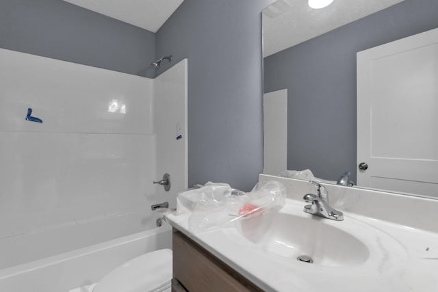128 N C St, Hillsboro, TN 37342 - bathroom with vanity, shower / washtub combination, and a textured ceiling