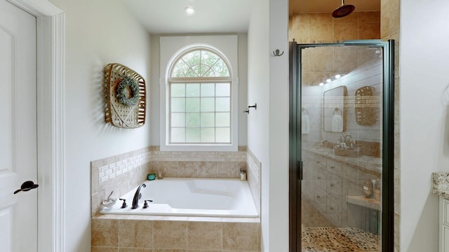 15505 Versailles Rd, Rockvale, TN 37153 - full bathroom with a garden tub, a shower stall, and vanity