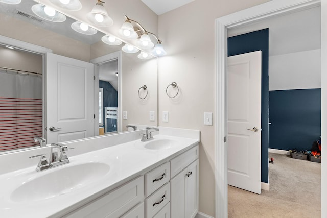 2213 Kirkwall Dr, Nolensville, TN 37135 - bathroom with double vanity and baseboards