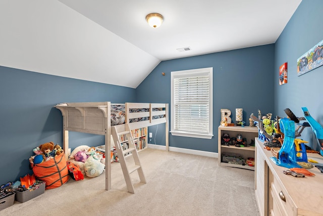 2213 Kirkwall Dr, Nolensville, TN 37135 - carpeted bedroom with vaulted ceiling and baseboards