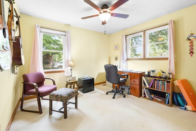 19 Garth Dr, Clarksville, TN 37040 - office with carpet and a ceiling fan