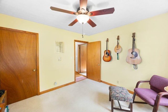 19 Garth Dr, Clarksville, TN 37040 - sitting room with carpet floors and a ceiling fan