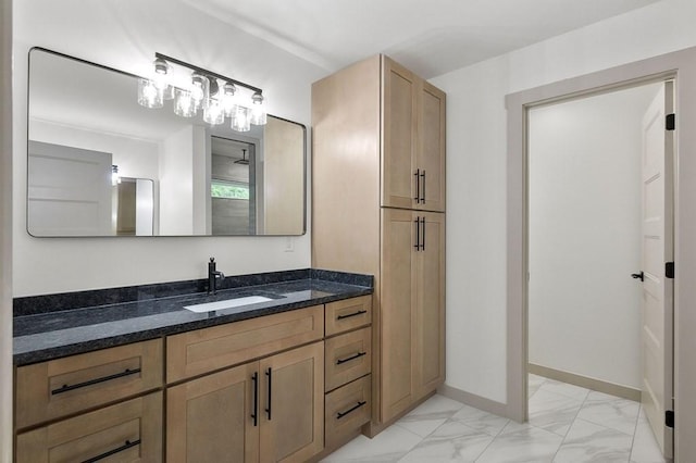 130 Rachelle Pl, Baxter, TN 38544 - full bath featuring marble look tiles and vanity
