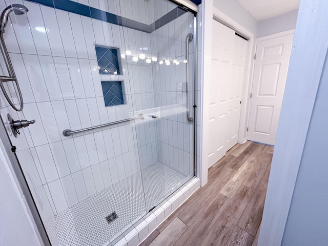 1280 Middle Tennessee Blvd Unit E14, Murfreesboro, TN 37130 - full bathroom with a stall shower and wood finished floors