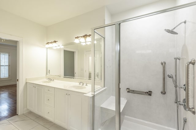 1176 Fairvue Village Ln, Gallatin, TN 37066 - bathroom with a shower stall and double vanity