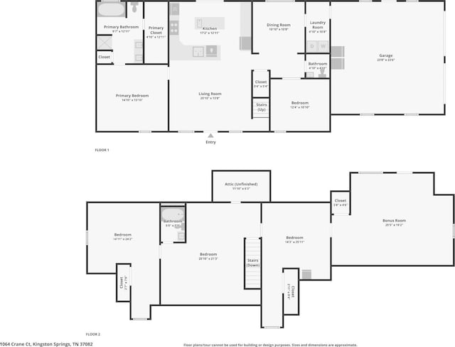 1064 Crane Ct, Kingston Springs, TN 37082 - view of home floor plan