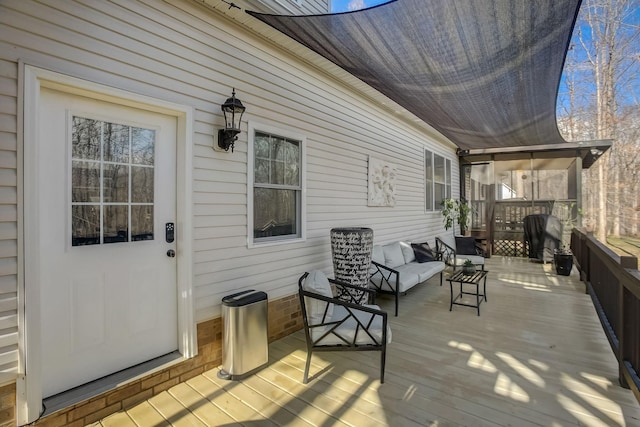 1064 Crane Ct, Kingston Springs, TN 37082 - deck with grilling area and outdoor lounge area