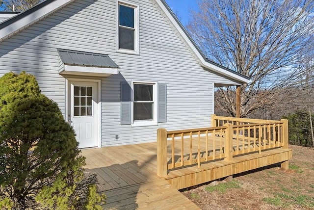 120 Dove Ln, Monroe, TN 38573 - back of property featuring a wooden deck and a metal roof