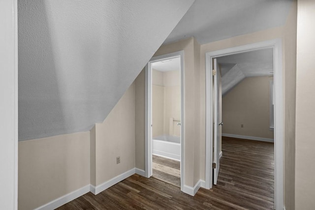 120 Dove Ln, Monroe, TN 38573 - additional living space with dark wood-style floors and lofted ceiling
