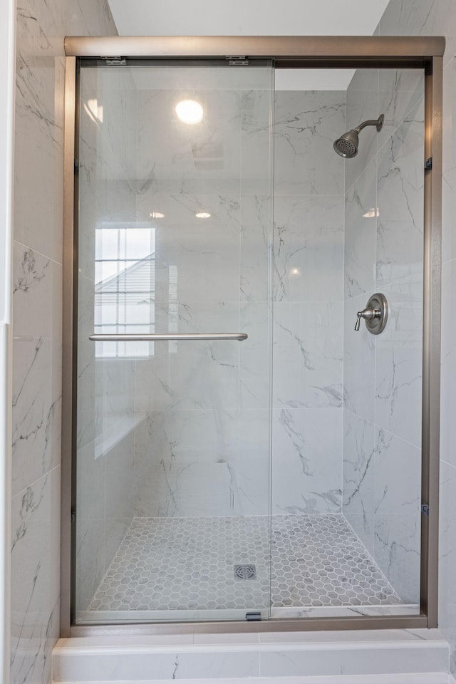 1220 Kelly Ct, Franklin, TN 37064 - bathroom featuring a marble finish shower