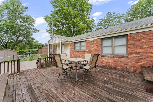 2709 Emery Dr, Nashville, TN 37214 - wooden deck featuring outdoor dining area
