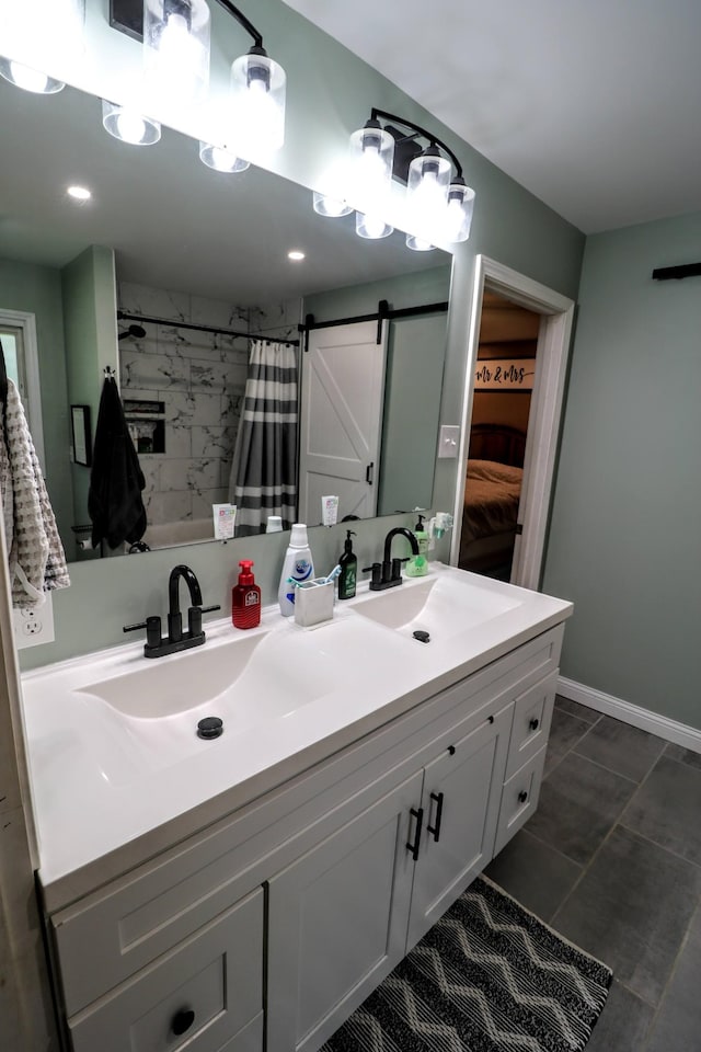 60 Jayson St, Camden, TN 38320 - bathroom with double vanity, a shower with curtain, and ensuite bath