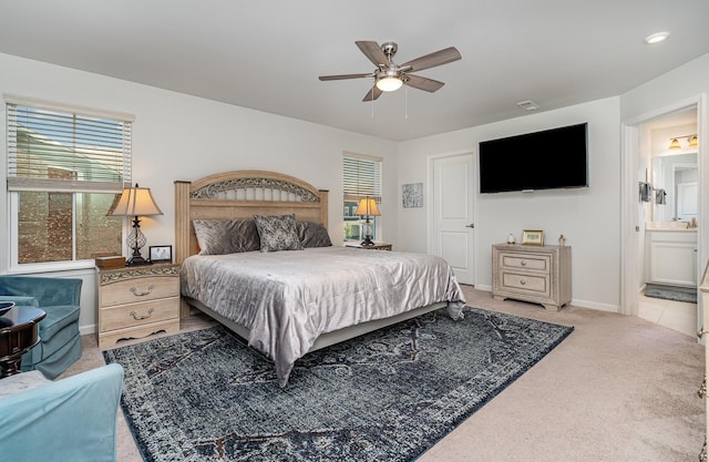 468 Rosy Dale Dr, Gallatin, TN 37066 - carpeted bedroom featuring ensuite bathroom and a ceiling fan