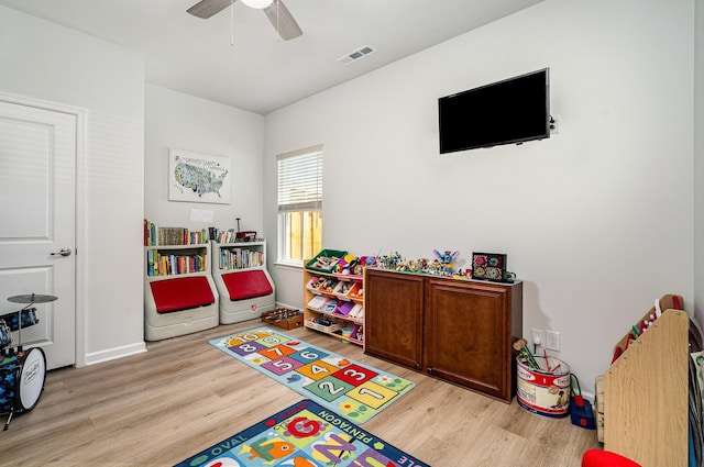 468 Rosy Dale Dr, Gallatin, TN 37066 - playroom featuring wood finished floors and a ceiling fan