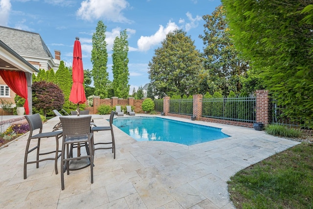 114 Middleton Cir, Nashville, TN 37215 - view of swimming pool featuring a patio and a fenced backyard