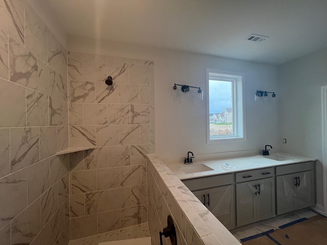 1720 Merkel Rd, Columbia, TN 38401 - bathroom featuring a walk in shower and double vanity