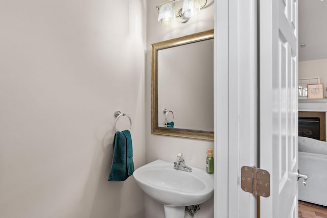 604 Applejack Ct, Antioch, TN 37013 - bathroom with a sink and wood finished floors