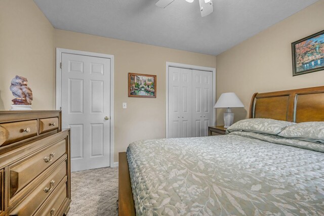 1013 Laurel Hills Dr, Dickson, TN 37055 - bedroom with carpet flooring, a closet, and a ceiling fan